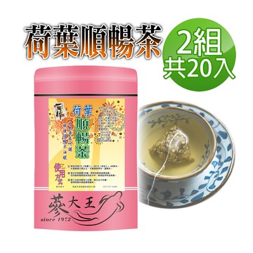 【蔘大王】荷葉順暢茶包X2組（6gX10入/組）幫助消化 清熱解暑 美食當前 有我墊後