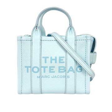 MARC  JACOBS THE LEATHER TOTE 粒面皮革迷你托特包(雲藍色)
