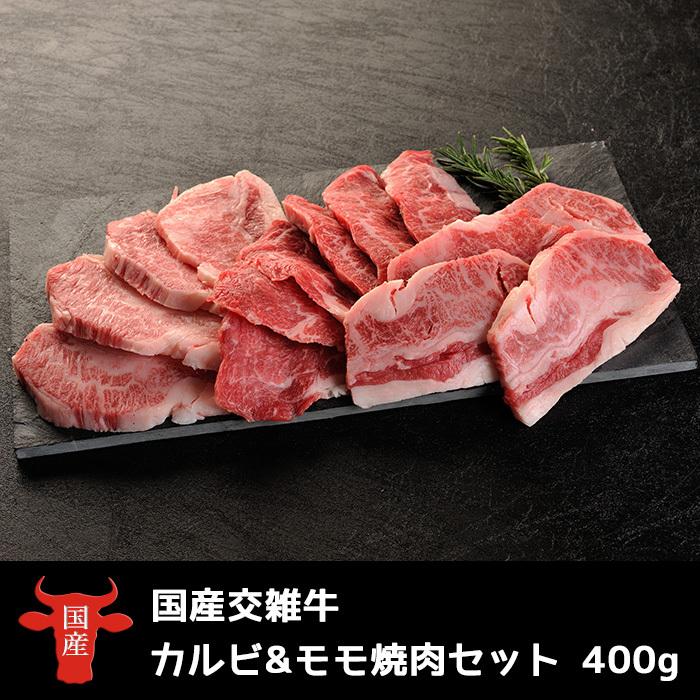 肉 牛肉 焼き肉 国産 カルビ＆モモ 焼肉 バーベキュー  400g