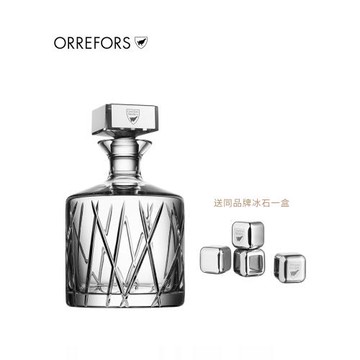 瑞典進口Orrefors City 水晶玻璃酒樽醒酒器個性威士忌杯歐式家用