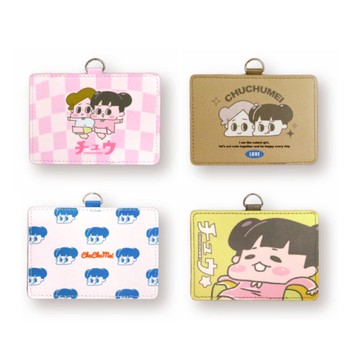 啾啾妹 皮革證件套(橫式)-啾啾妹&卡爾/復古風/啾啾妹/慵懶