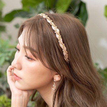 典雅金漾纏繞鑽髮箍-H10051