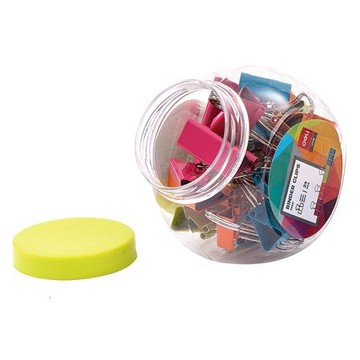 得力Deli炫彩長尾夾/E8560/15mm+19mm+25mm/共24支