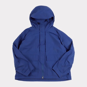 日本Product Twelve 超強防水防風尼龍塔絲隆塔夫綢棉質觸感機能連帽夾克藍色