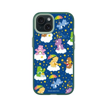 iPhone 15 Clear 憂墨綠 - Care Bears - 夜空星語