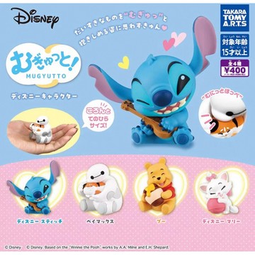 現貨 T-Arts 扭蛋迪士尼角色 史迪奇 杯麵 貓咪 維尼熊 抱抱公仔 (全4種)Disney