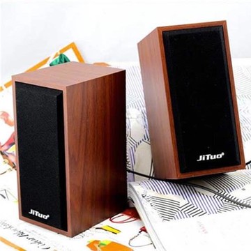 技拓 JT2801筆記本電腦桌面便攜式USB供電小音響木質音箱電腦音