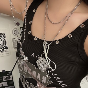 【台灣公司 可打統編】免運 韓系銀色愛心編織包包吊墜長項鏈女時尚百搭飾品女個性鎖骨鏈配飾 可開發票 全館五折 工廠現貨直銷 新品特價 z9211