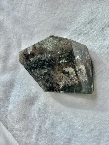 綠幽靈 白幽靈 水晶 全包隨型 手把玩 天然原石 水晶原礦 天然原