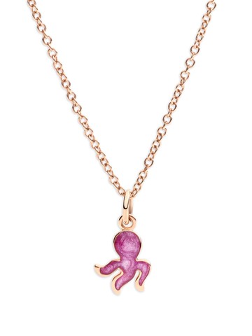 Dodo - 9kt rose gold Octopus charm - women - Enamel/9kt Rose Gold - One Size