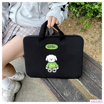 可愛卡通手提刷毛防震筆記本13寸15寸電腦包 平板收納包 手提電腦包 筆電包
