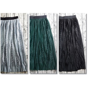 百褶裙 長裙 內裡花 金絲網長裙 質感優 OL穿搭  三色 現貨