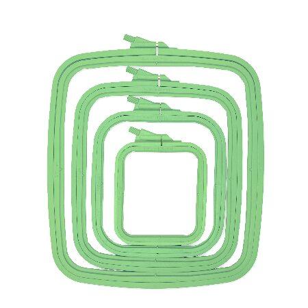 Luca-S Set of Embroidery Hoops, Set of High Quality Cross Stitch Hoops, Needlework Hoop, Stitching Hoops (Green)並行輸入