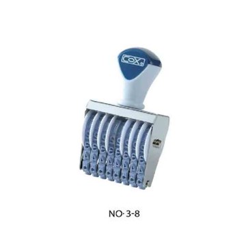 【COX 三燕】3號字 八連號碼印 字高4.4mm /個 NO.3-8