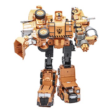 孩子國 五合一合金工程車變形金鋼 戰甲機器人 合金材質堅固耐用，變形設計激發想像力  1組  黃色