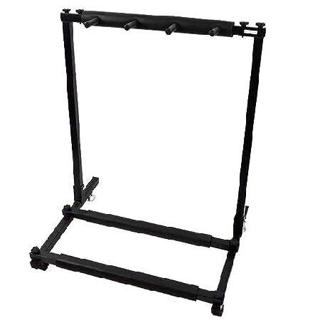 Rosefinch Multi Guitar Stand Guitar Rack Portable Foldable for Multiple Guitars Holder w No-slip Rubber Padding Band,On-stage,Classical Acoustic,