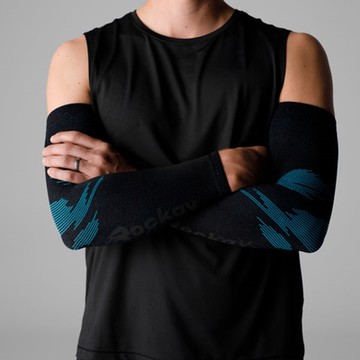 【ROCKAY】Ignite Arm Sleeves 高循環機能運動袖套 - Black/Blue