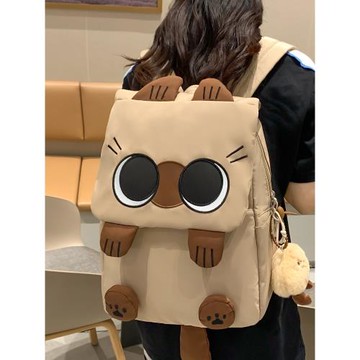 暹羅貓書包女初中生小眾設計背包女生大學生高中生可愛丑萌雙肩包