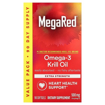 Schiff, MegaRed，優質 Omega-3 磷蝦油，特強型，500 毫克，90 粒軟膠囊