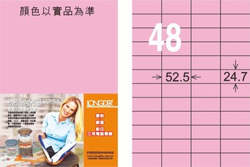 【龍德】LD-848 雷射、噴墨、影印三用電腦標籤 24.7x52.5mm 20大張/包 (5色)【APP滿額下單10%點數(單一帳號最高1000點)】4/30止
