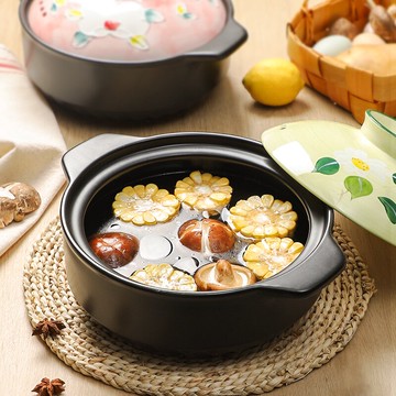 墨色砂鍋燉鍋家用燃氣煤氣灶專用耐高溫沙鍋大號陶瓷煲湯燉湯沙鍋