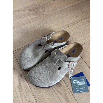 三喜同款大碼勃肯鞋女2025新款夏季厚底半拖博肯鞋沙灘一腳蹬鞋女