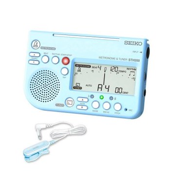 『SEIKO 精工』二合一數位節拍器 / 調音器含拾音夾 STH200+STM30 藍色款 / 公司貨