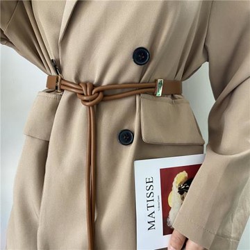 細腰帶女打結裝飾百搭西裝配連衣裙子收腰時尚ins風潮夏季小皮帶