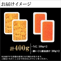 1750. うに チリ産 冷凍 200g 鱒いくら醤油漬け 200g 計400g セット ウニ 雲丹 ますいくら 鱒 イクラ いくら いくら醤油漬け 海鮮 海鮮丼 送料無料 北海道 弟子屈町