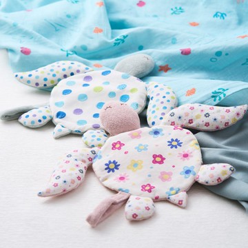 有機棉海龜安撫巾・口慾期安心咬・安心睡好夥伴_HomeyOrganic