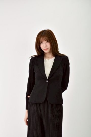 (S) 西裝羊毛黑色外套