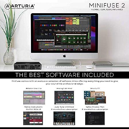 Arturia MiniFuse Audio and MIDI Black Interface with Software Ableton Live Lite, 4x Arturia FX is part of a Deluxe Accessory Bundle that Includes Dy
