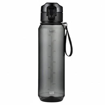 QLZHS Tritan材質運動健身水壺 大容量/隨行杯/彈蓋水杯/直飲水壺/運動冷水壺/環保杯  1個  黑色  700ml