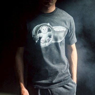 NERM WHEELS TEE (BLACK VINTAGE WASH)