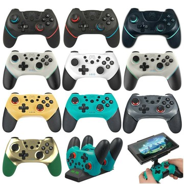 遊戲手把 控制器 私模包膠Switch游戲手柄帶震動6軸體感switch PRO手柄