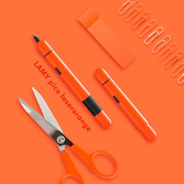 【LAMY】 原子筆 / pico 口袋系列 - 閃電橘 - 官方直營旗艦館