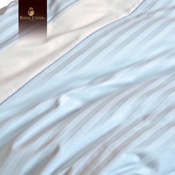 【好傢在】Royal Cover 640織 100% 匹馬棉supima 提花寢飾｜晴空 七件式床罩組 - 雙人加大