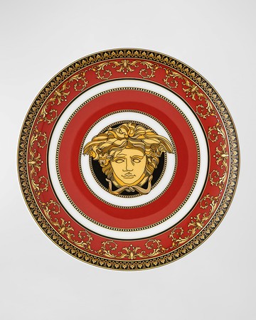 Medusa Red Modern Bread and Butter Plate