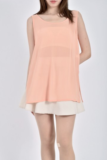 加購優惠(S) feiry雪紡無袖橘色上衣