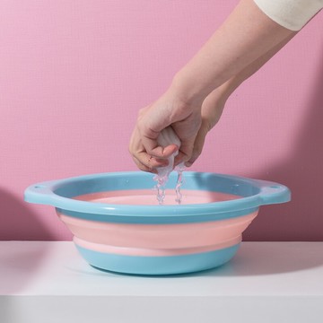 家用可折疊洗臉盆洗衣盆洗腳盆子洗私處大人用大號小號便攜式旅行