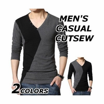 ロンtメンズ長袖おしゃれ無地柄黒カットソーtシャツニットセータートップス春秋40代50代 通販 Lineポイント最大get Lineショッピング