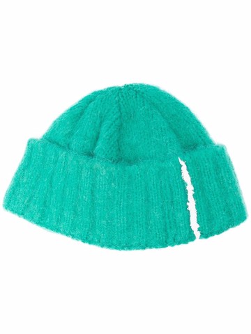 Ader Error - Rivington wool-blend beanie - men - Alpaca Wool/Wool/Nylon/Rayon - One Size - GREEN