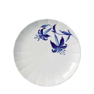 綻藍花- 百合 盤27 CM(本商品不提供破損保證)