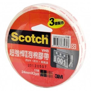 3M 超強悍雙面泡棉膠帶24mm