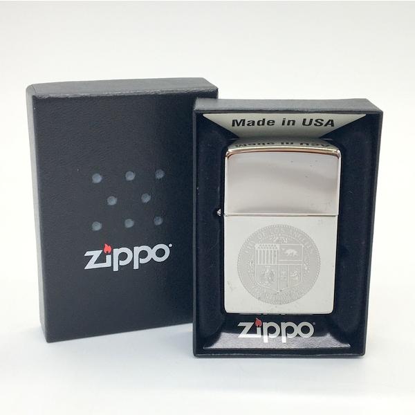 ZIPPO CITY OF LOS ANGELES ジッポ シティーオブロサンゼルス 新品同様 オイルライター 箱付き シルバー ジッポー 服飾小物 N17249●