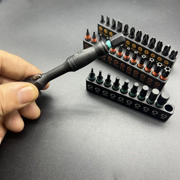 【五金 熱銷】日本進口迷你棘輪扳手1/4正反轉快速螺絲刀十字內六角自行車維修 優選