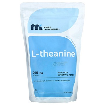 Micro Ingredients, L-茶氨酸 + 甘氨酸鎂軟膠囊，400 粒