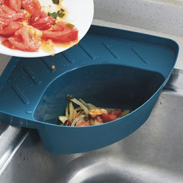 三角水槽瀝水收納籃廚余剩菜湯汁瀝水籃過濾殘渣小支架水池置物架