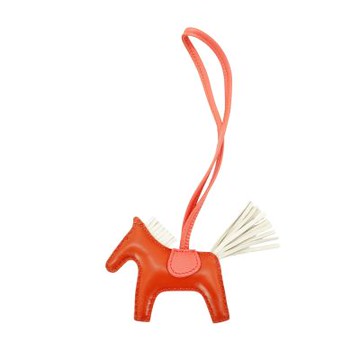 Hermes 愛馬仕 Rodeo PM 小馬吊飾(橘褐/粉橘/奶昔白)