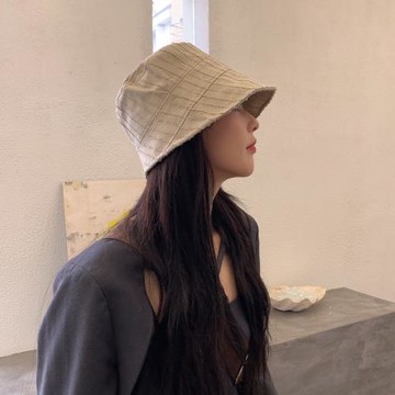 帽子女小眾肌理感前長后短素顏漁夫帽韓版百搭潮遮陽防曬遮臉帽潮
